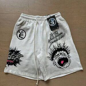 hellstar white shorts